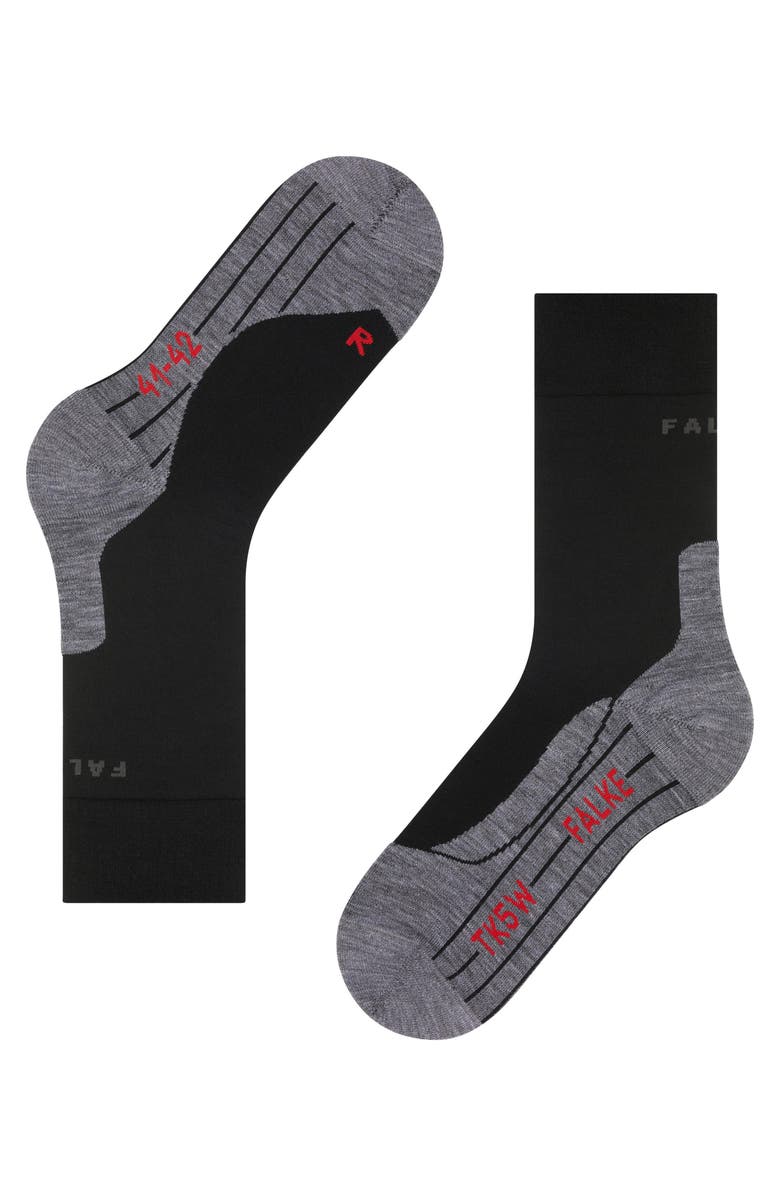 Falke TK5 Wander Hiking Socks, Alternate, color, Black-Mix