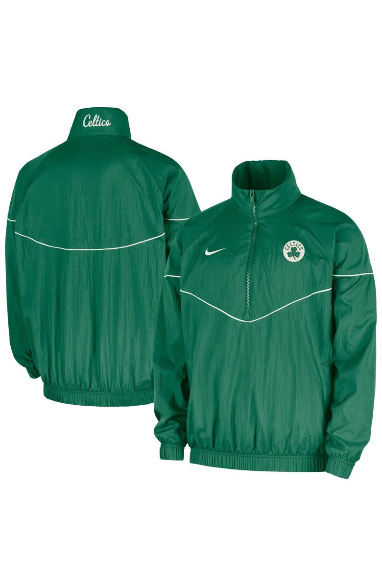 Nike Men's Nike Kelly Green Boston Celtics Courtside Windrunner Woven Half-Zip Jacket, Main, color, Kelly Green