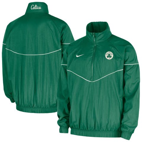 Men's Nike  Kelly Green Boston Celtics Courtside Windrunner Woven Half-Zip Jacket