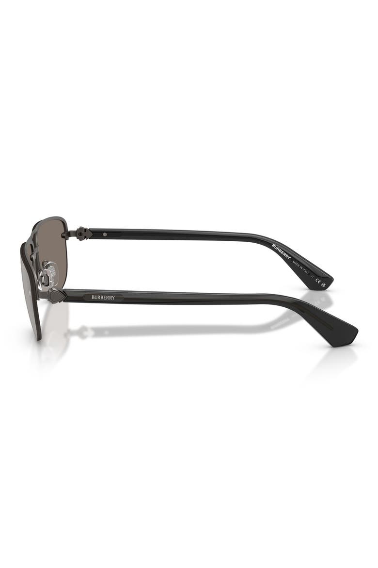 62mm Oversize Irregular Sunglasses, Alternate, color, MATTE GREY