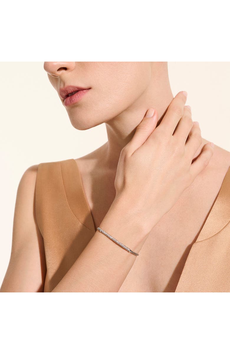 John Hardy JH Essential Pavé Bracelet, Gold, Diamonds, 2.5mm, Alternate, color, Silver/Diamonds