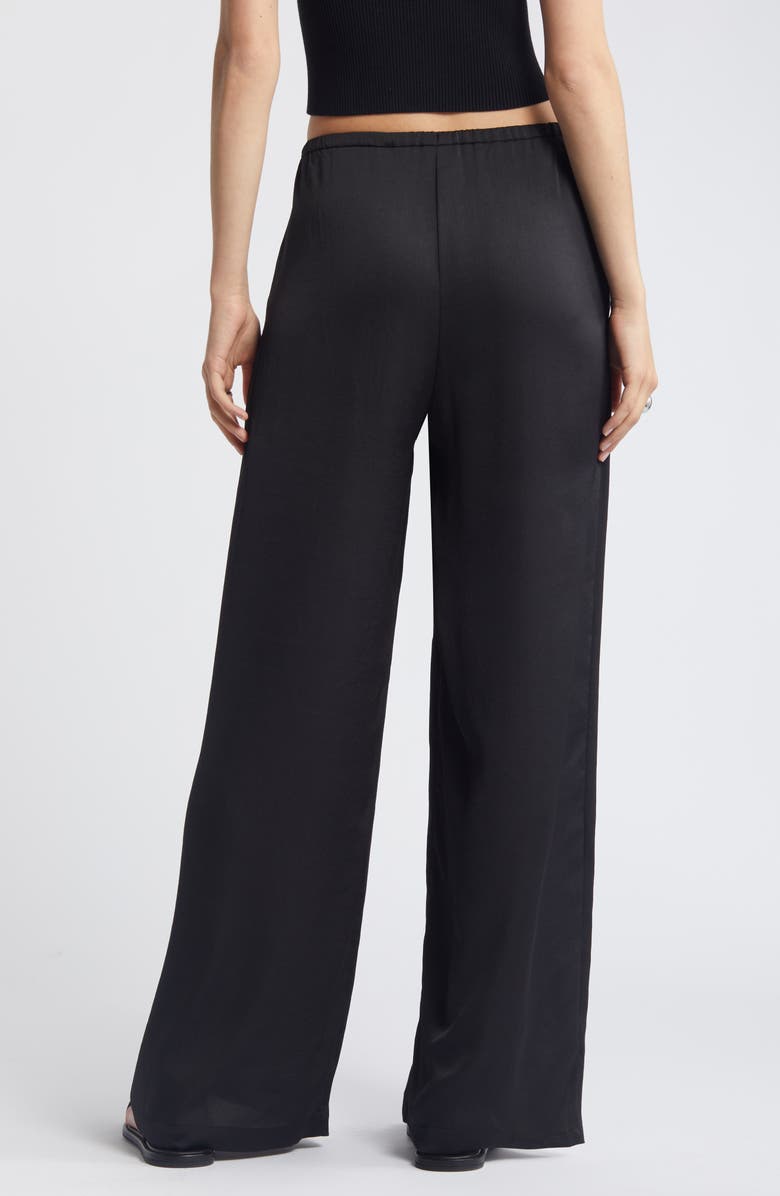 Open Edit Wide Leg Satin Pants, Alternate, color,