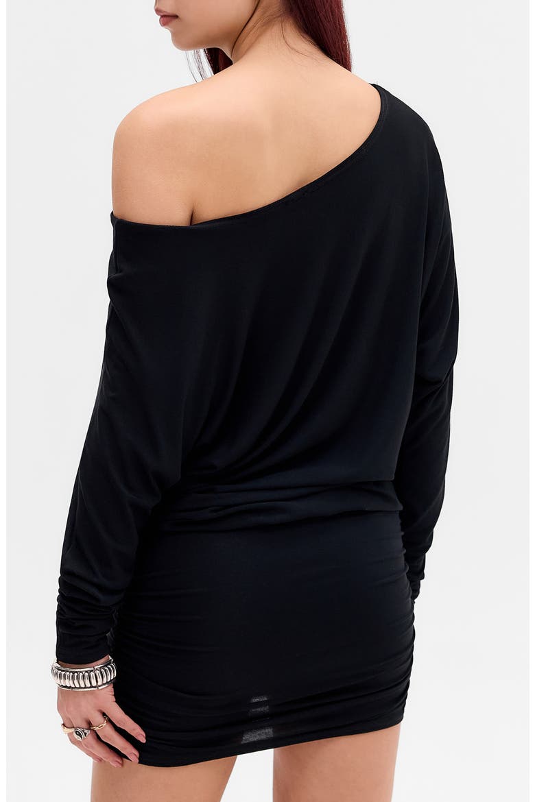 Destiny Off the Shoulder Minidress, Alternate, color, BLACK