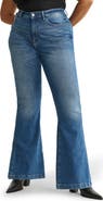 WARP+WEFT MIA Split Hem High Waist Flare Jeans