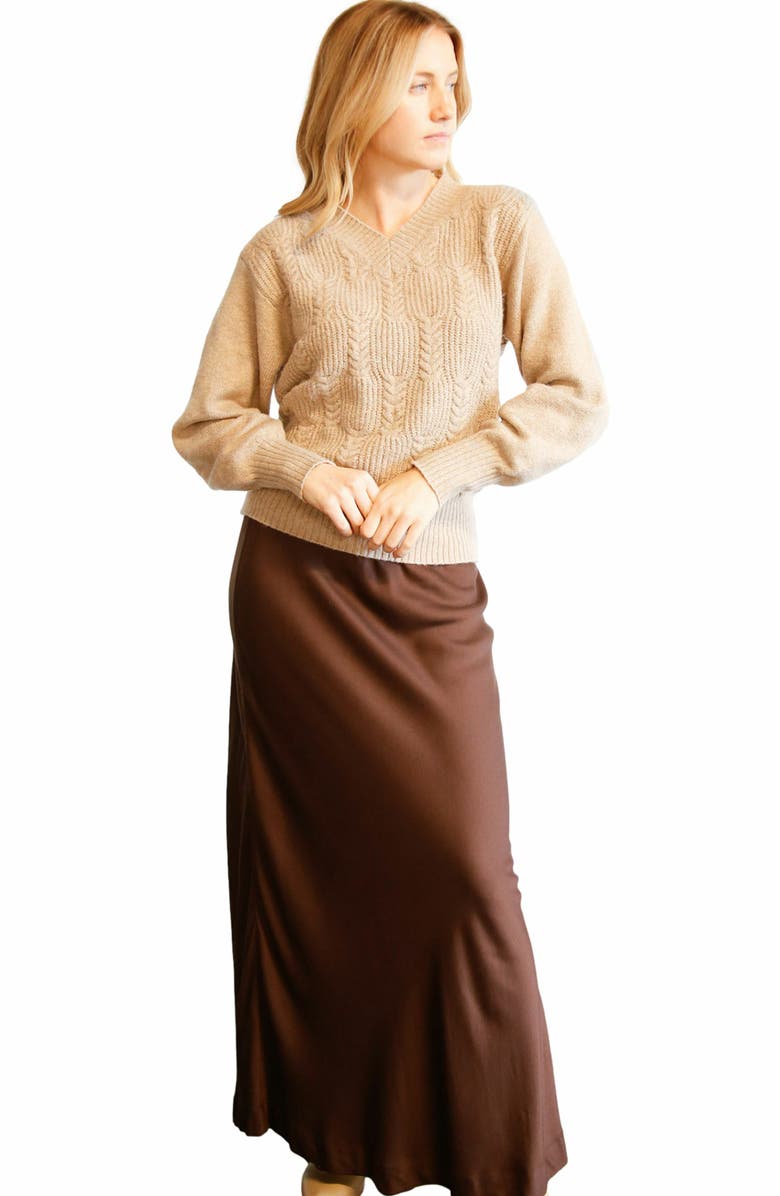 ABLE Lindsey Cable Pullover Sweater, Main, color, 