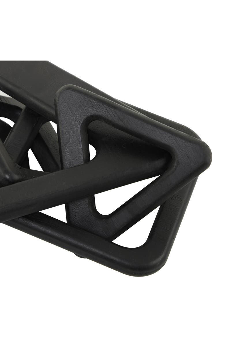 UMA Set of 3 Geometric Chain Link Sculptures, Alternate, color, Black