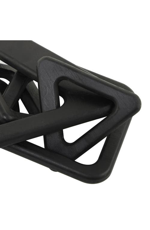 Uma Set Of 3 Geometric Chain Link Sculptures In Black