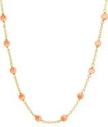 The Lovery Fine Jewelry Pink Coral Bead Chain Necklace