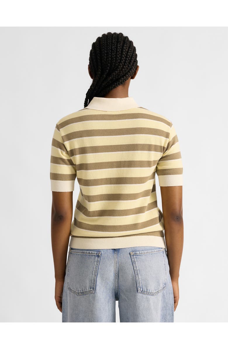 Albaray Stripe Short Sleeve Polo Shirt, Alternate, color, Lemon