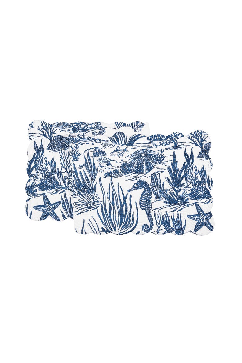 Waverly Reef Dining Table Runner, Main, color, Blue