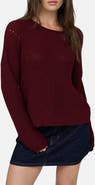 Blu Pepper Rolled Edge Pointelle Sweater