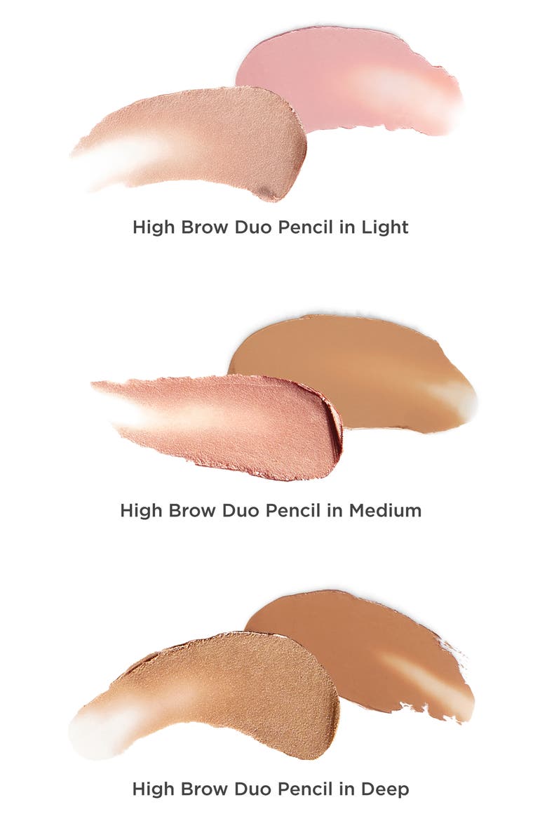 High Brow Duo Pencil Eyebrow Highlighting Pencil, Alternate, color, DEEP