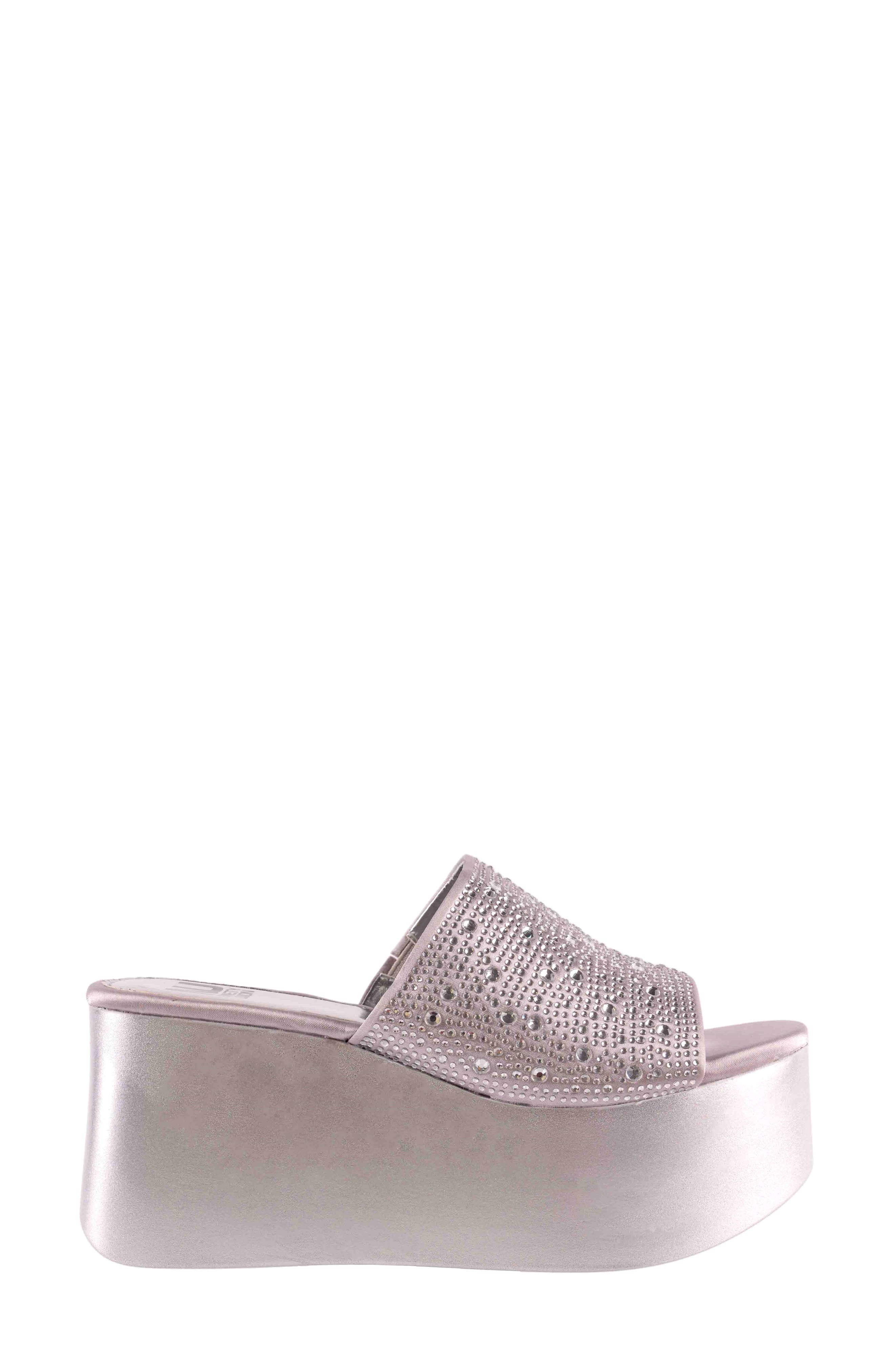 NINETY UNION Bahamas Platform Sandal, Alternate, color, Silver