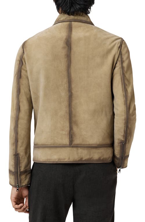 John Varvatos Benjamin Suede Jacket In Brown