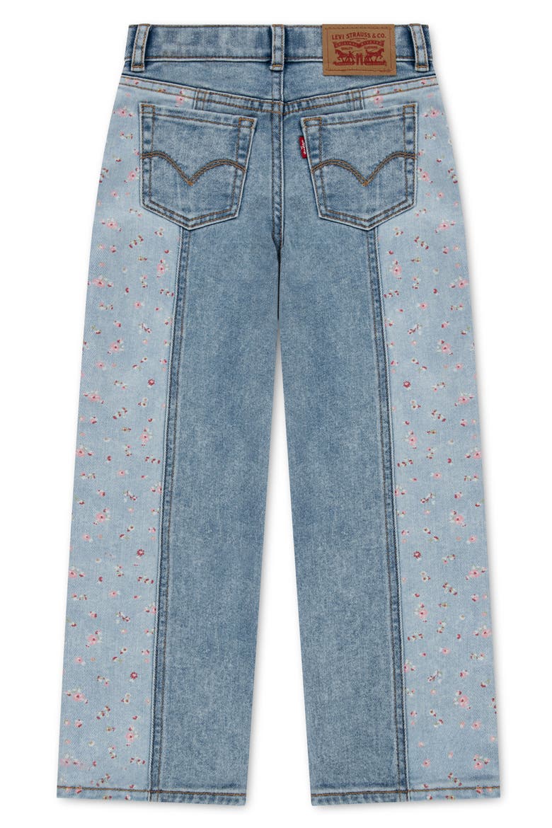 Kids' Color-Blocked Wide Leg Jeans, Alternate, color, BE COOL WITHOUT DESTRUCTION