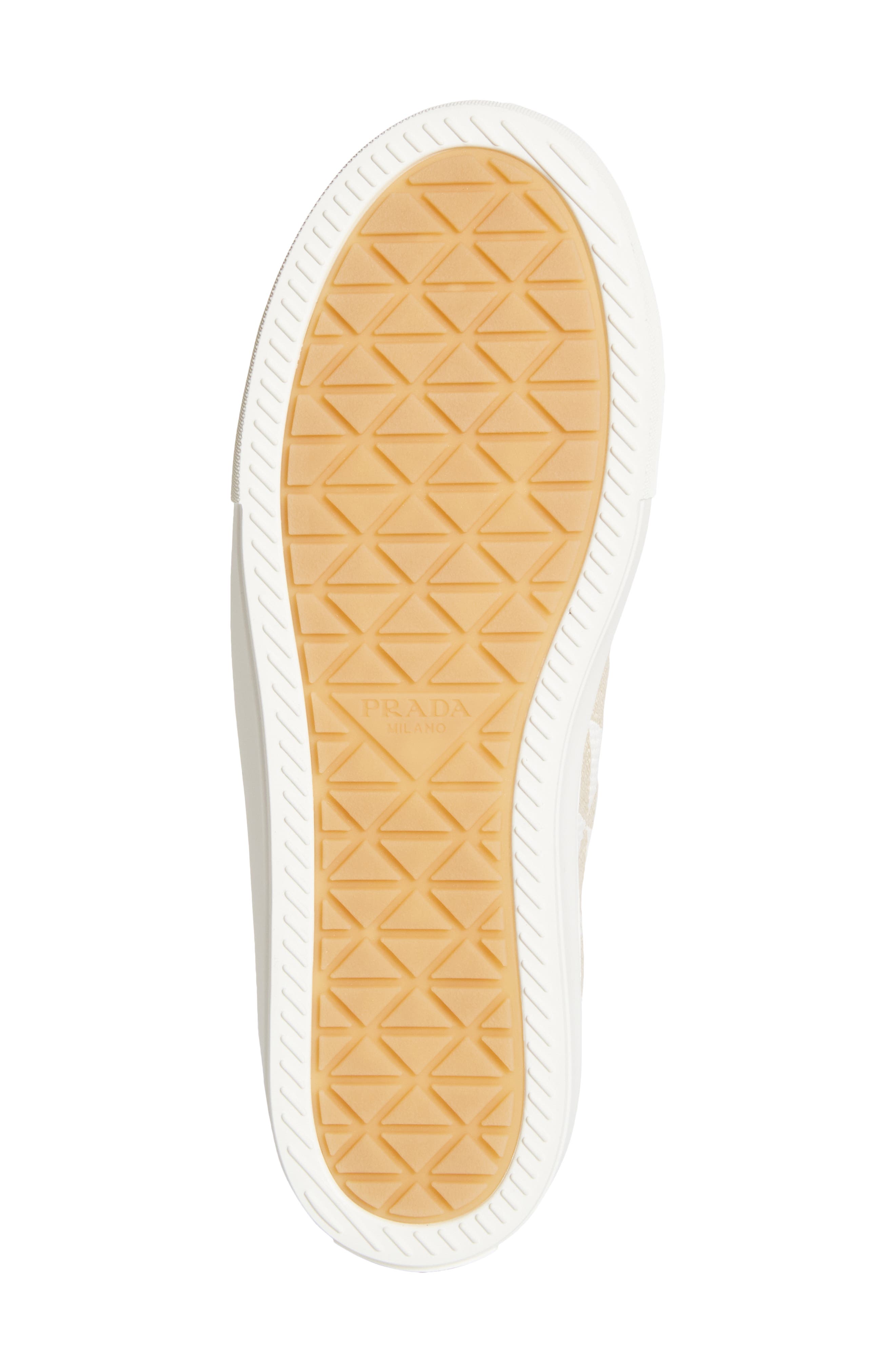 Prada Triangle Jacquard Low Top Sneaker, Alternate, color, 