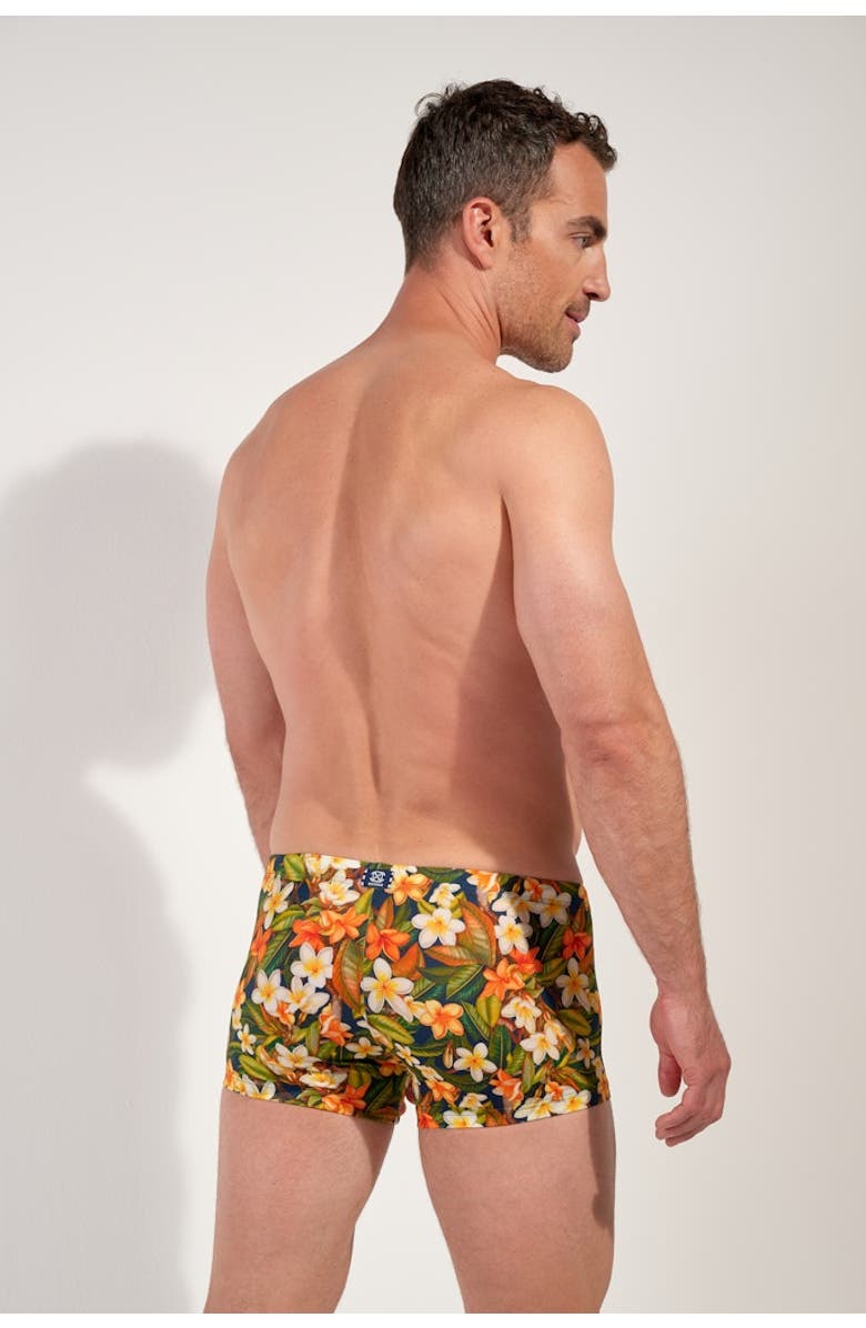 HOM Etna Swim Shorts, Alternate, color, Navy Print