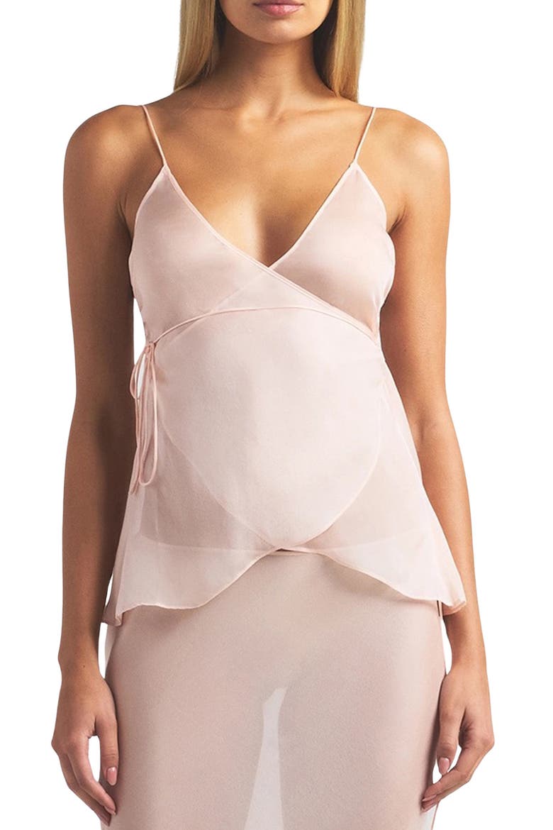 Romance Silk Wrap Camisole, Main, color, PRIMROSE