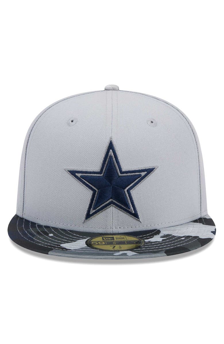 New Era Men's New Era Gray Dallas Cowboys Active Camo 59FIFTY Fitted Hat, Alternate, color, 