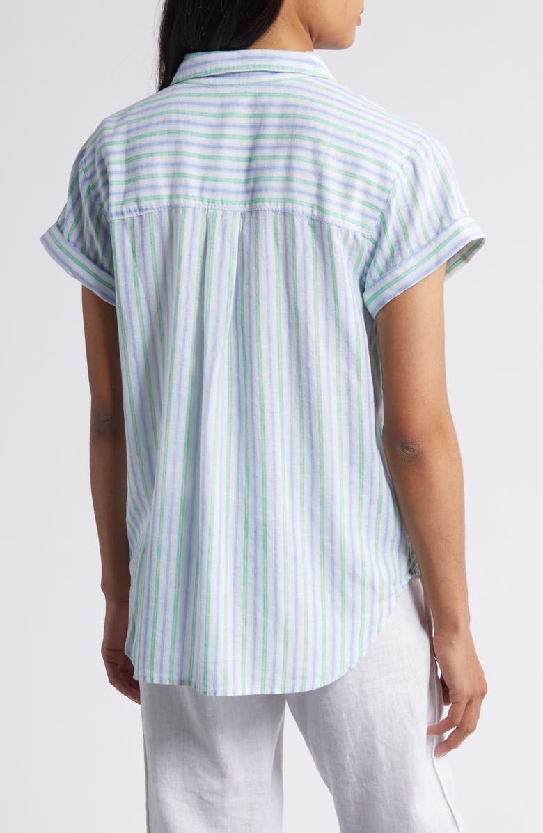 Caslon<sup>®</sup> Linen Blend Camp Shirt, Alternate, color, 