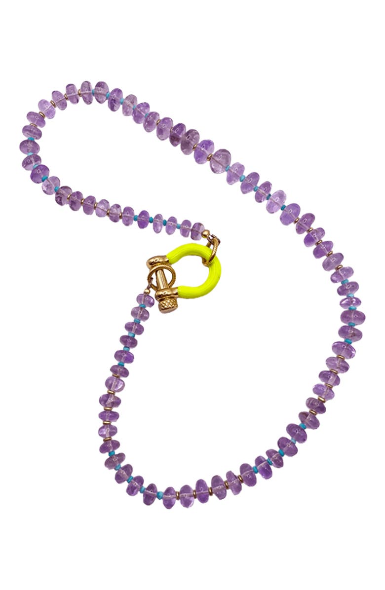 SHOP SPICY DAN Benny Gender Inclusive Amethyst Necklace, Alternate, color, Purple