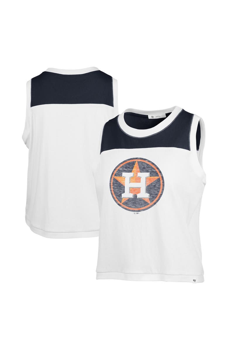 '47 Women's '47 White Houston Astros Premier Zoey Waist Length Tank Top, Main, color, White