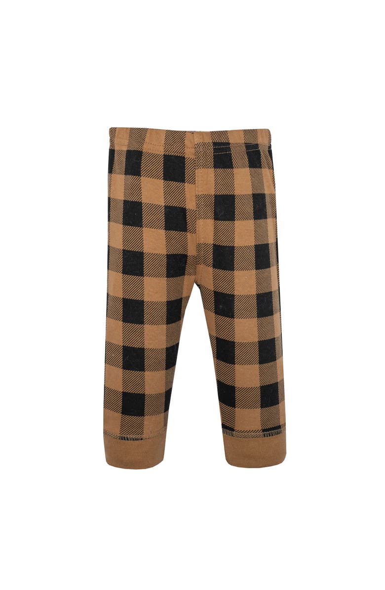 Hudson Baby 4-Pack Pants Bottoms Set, Alternate, color, Brown Black Plaid