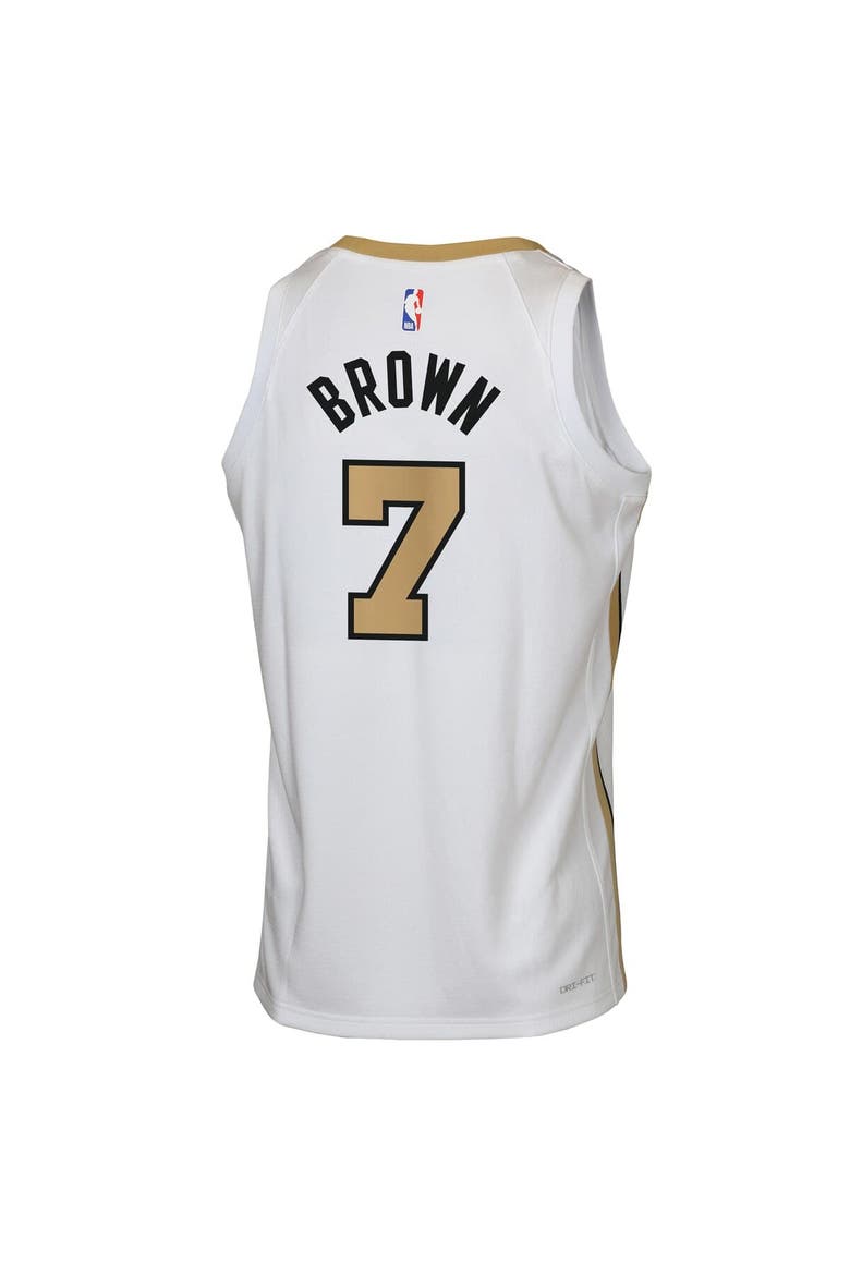 Youth Nike Jaylen Brown White Boston Celtics 2025/26 City Edition Swingman Jersey, Alternate, color, White