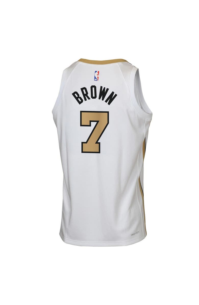 Nike Youth Nike Jaylen Brown White Boston Celtics 2025/26 City Edition Swingman Jersey, Alternate, color, White