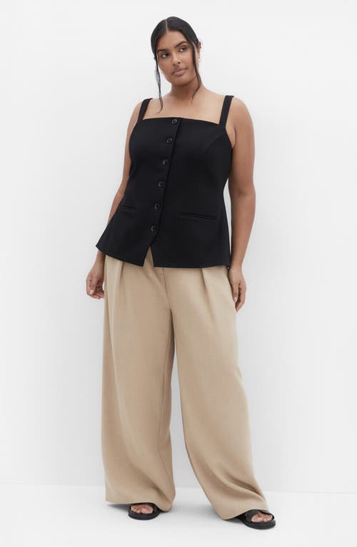 City Chic Peytonn Sleeveless Ponte Top In Black