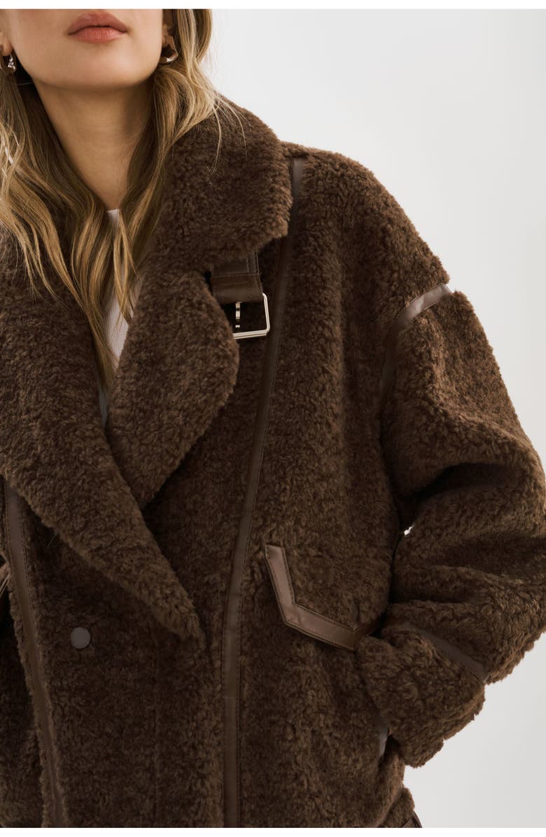 LAMARQUE Badu | Oversized Faux Shearling Jacket, Alternate, color, 