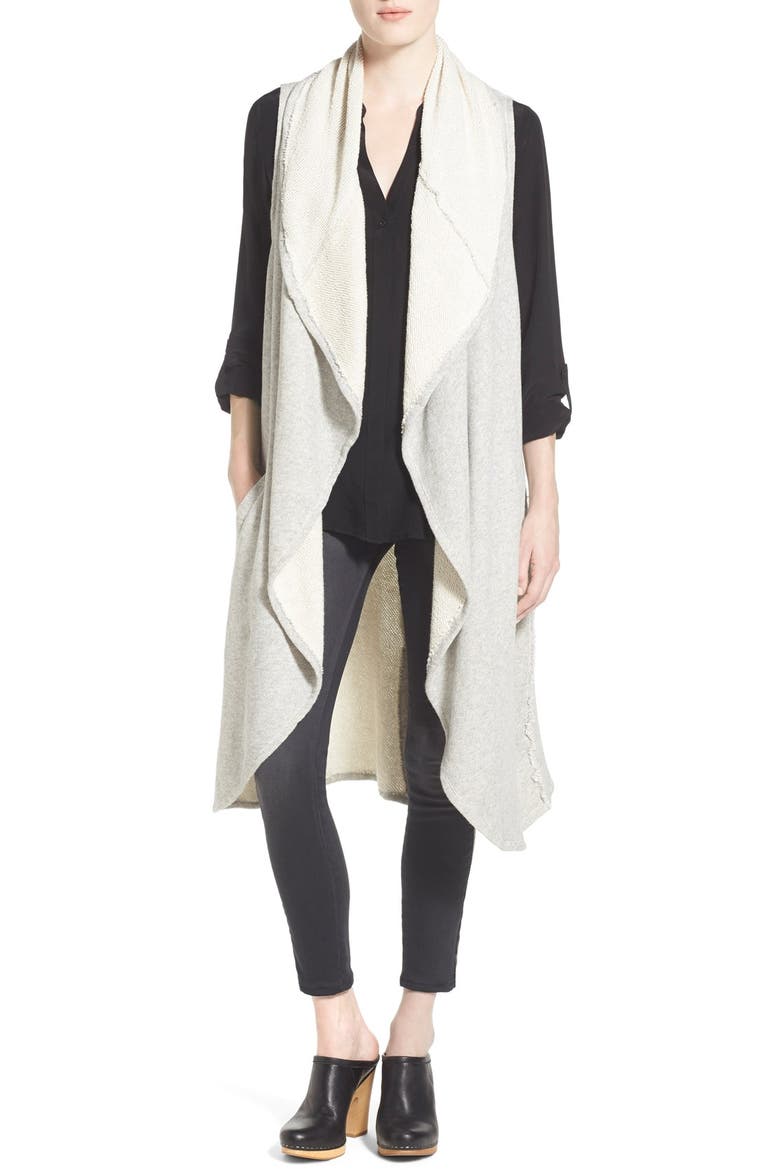 'Agenda' Cotton Vest, Main, color, HEATHER GREY