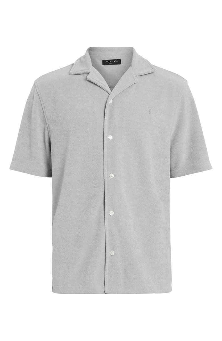 AllSaints Felix Short Sleeve Toweling Camp Shirt, Alternate, color, 