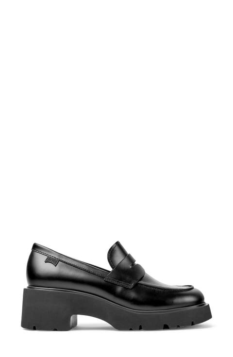 ローファー・オックスフォード CAMPER Woman Loafers Black K201633-006 JUNCTION 0 Junction Black Formal Shoes for Women - Spring/Summer