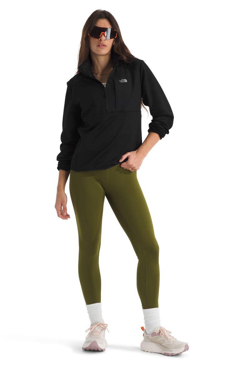 Performance Fleece Half-Zip Pullover, Alternate, color, TNF BLACK