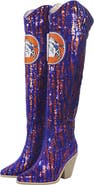 CUCE Cuce Denver Broncos Over-the-Knee Two-Tone Sequin Boots