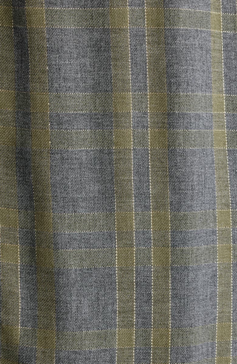 BOSS Orange Bostaffa Metallic Plaid Woven Shirt, Alternate, color, Green Multi