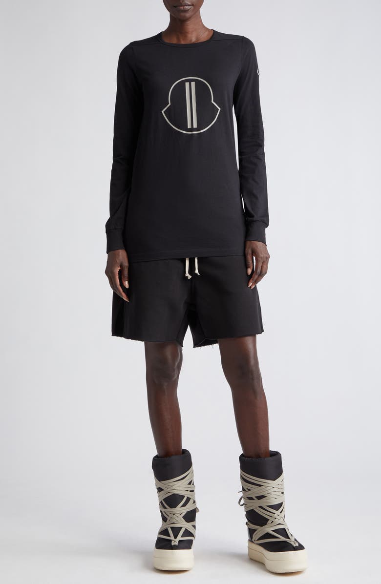 Rick Owens x Moncler Level Long Sleeve Graphic T-Shirt, Alternate, color, 