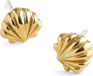 Madewell Demi-Fine Shell Stud Earrings