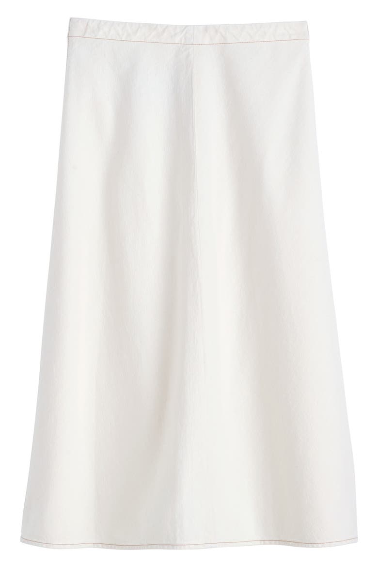 Bias Organic Cotton Midi Skirt, Alternate, color, VINTAGE CANVAS