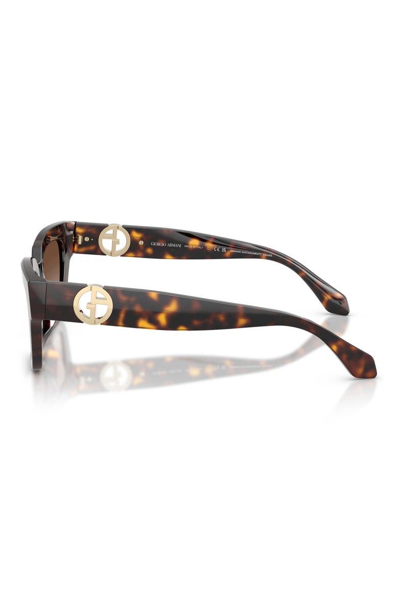 50mm Gradient Cat Eye Sunglasses, Alternate, color, HAVANA / GRADIENT BROWN