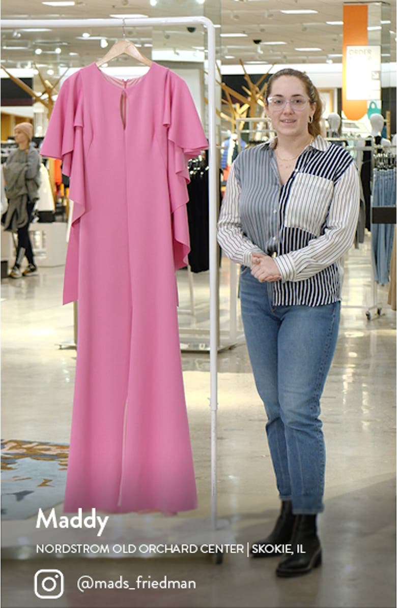 Baldwin Ruffle Long Sleeve Gown, sales video thumbnail