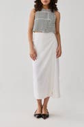 Reistor Fitted Overlap Midi Skirt