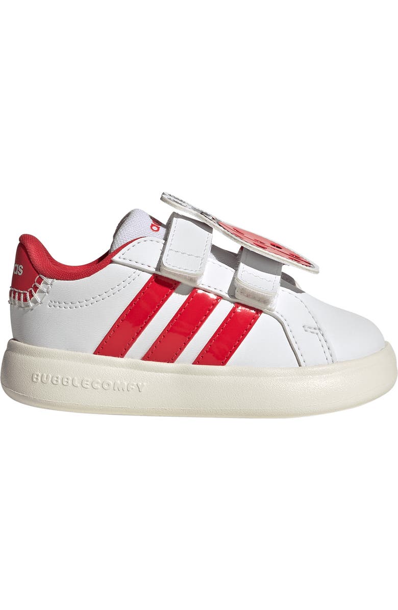 adidas Kids' Grand Court 3.0 Sneaker, Alternate, color, White/ Pure Ruby/ Off White