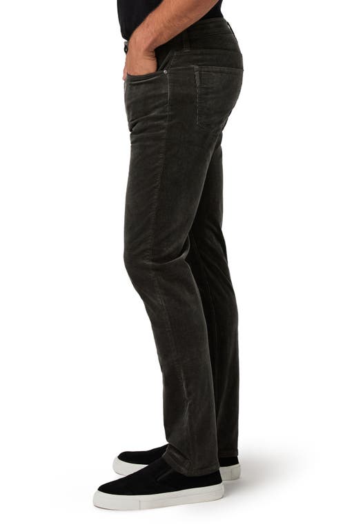 Paige Federal Slim Straight Corduroy Jeans Shaded Glen Corduroy In Black