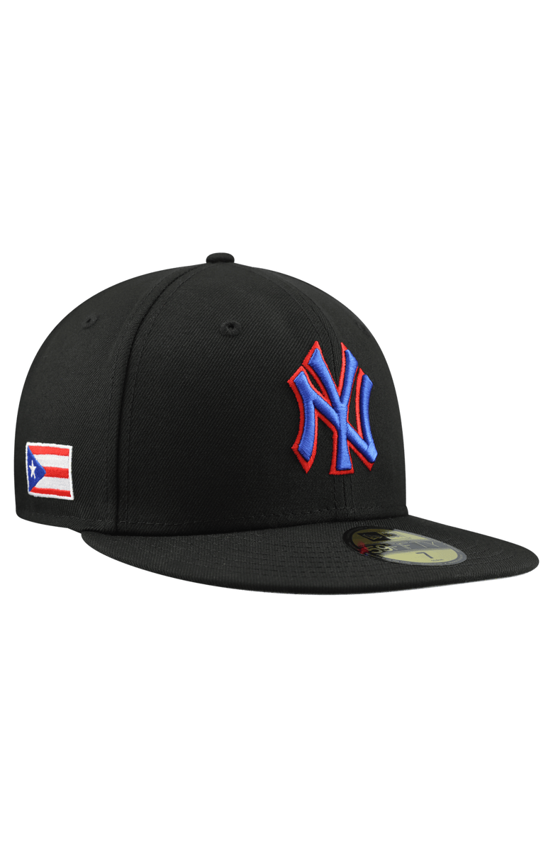 New Era Men's New Era Black New York Yankees Puerto Rico 59FIFTY Fitted Hat, Main, color, Black