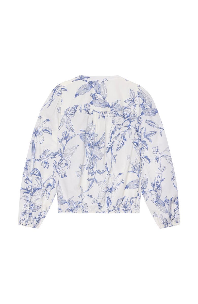 MINT VELVET Cotton Floral Print Blouse, Alternate, color, Blue