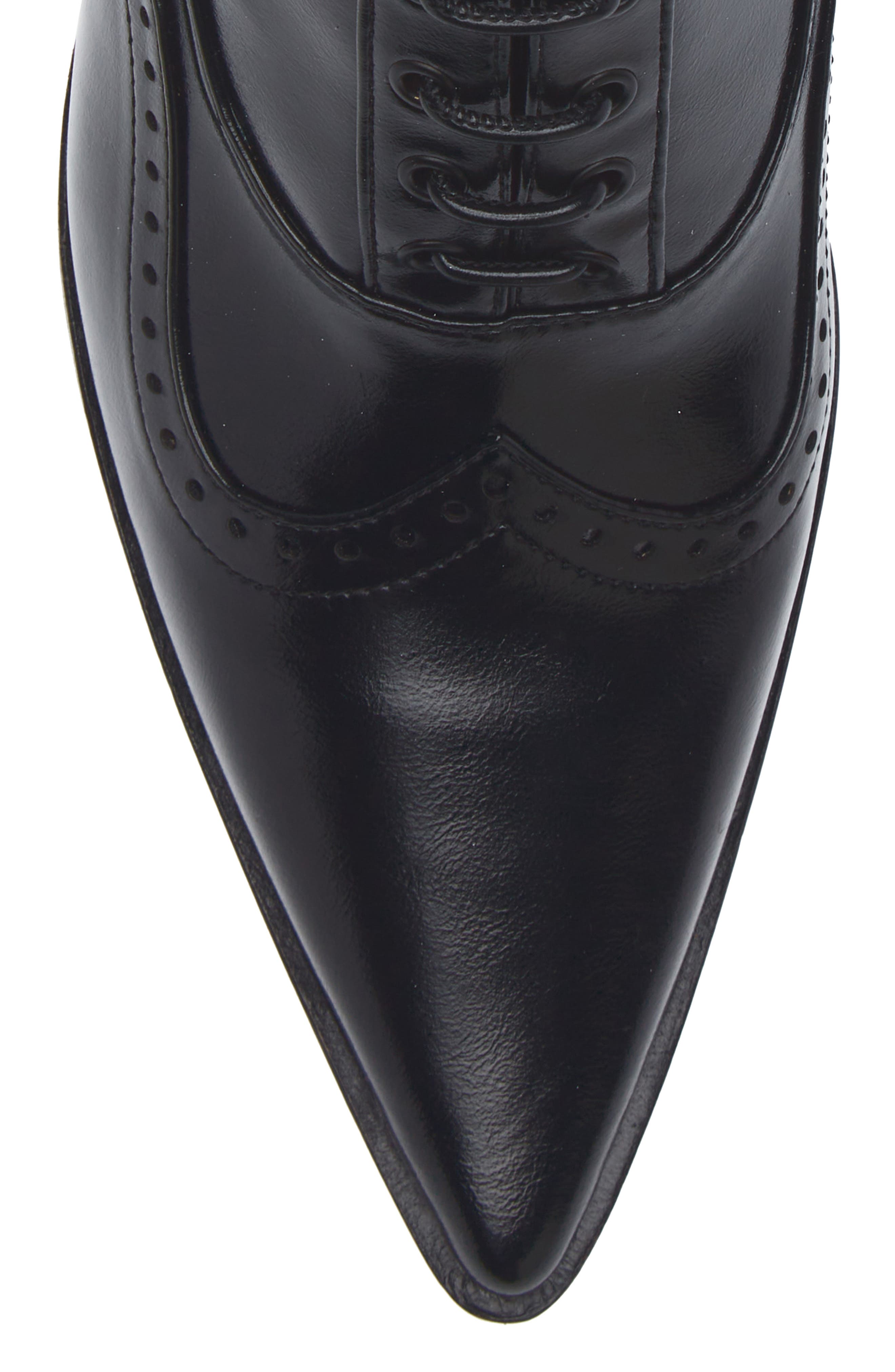 Jeffrey Campbell Pollitt Pointed Toe Lace-up Wingtip Boot, Alternate, color, Black