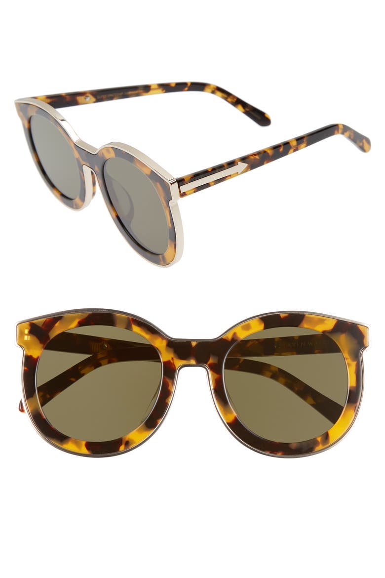 Alternative Fit Super Spaceship - Arrowed by Karen 50mm Sunglasses, Main, color, CRAZY TORTOISE/ GOLD