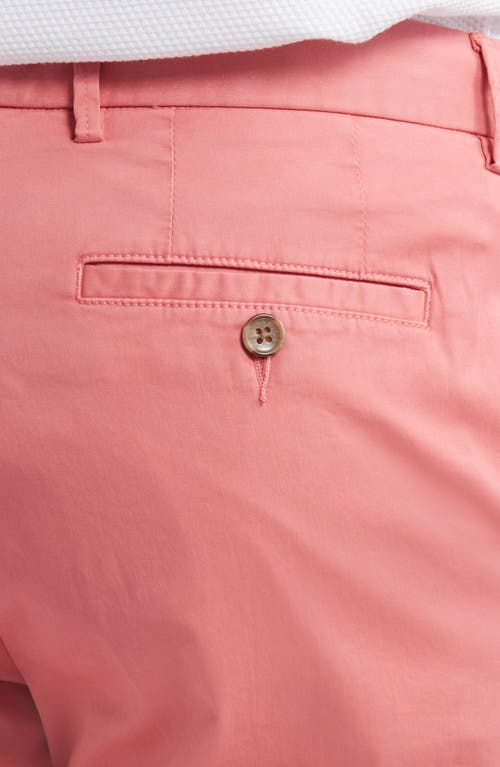 Scott Barber Microsanded Cotton Stretch Twill Shorts In Red